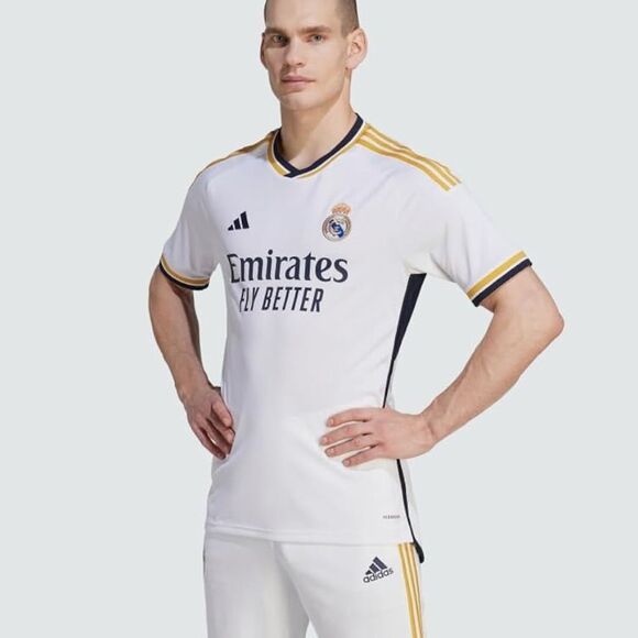 Adidas Real Madrid Vini Jr #7 Jersey XL White/Blue/Gold NWT in packaging